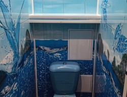 3D панель ПВХ - комплект для туалета № PM-50 2700х248х8мм