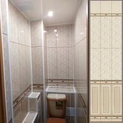 3D панель ПВХ для туалета № TA-15 2700х248х8мм