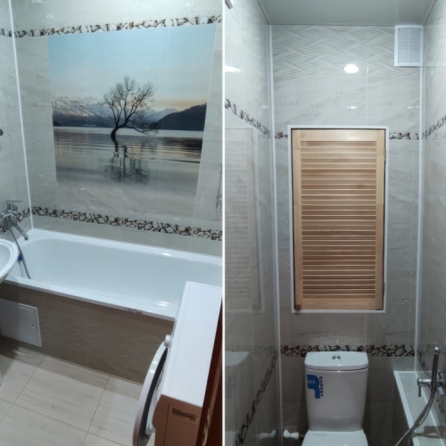 Два комплекта ПВХ панелей ( ванная + туалет) № VT-10