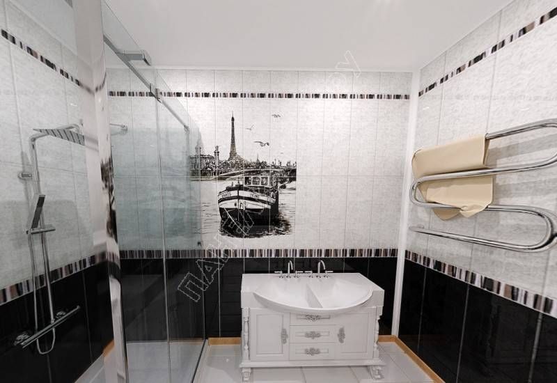 ОТДелка ванной пластиковыми панелями фото дизайн - Панелями ПВХ и Плиткой