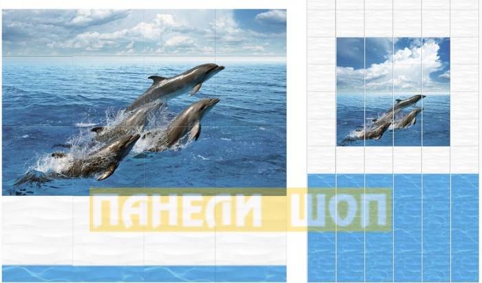 Панели ПВХ Unique (Юник), Дельфины